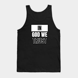 Colorful In God we Trust Christian Design Tank Top